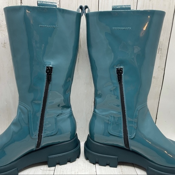 AGL 40mm Patent Leather Midi Boots Size 7 - Picture 4 of 15